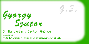gyorgy szutor business card